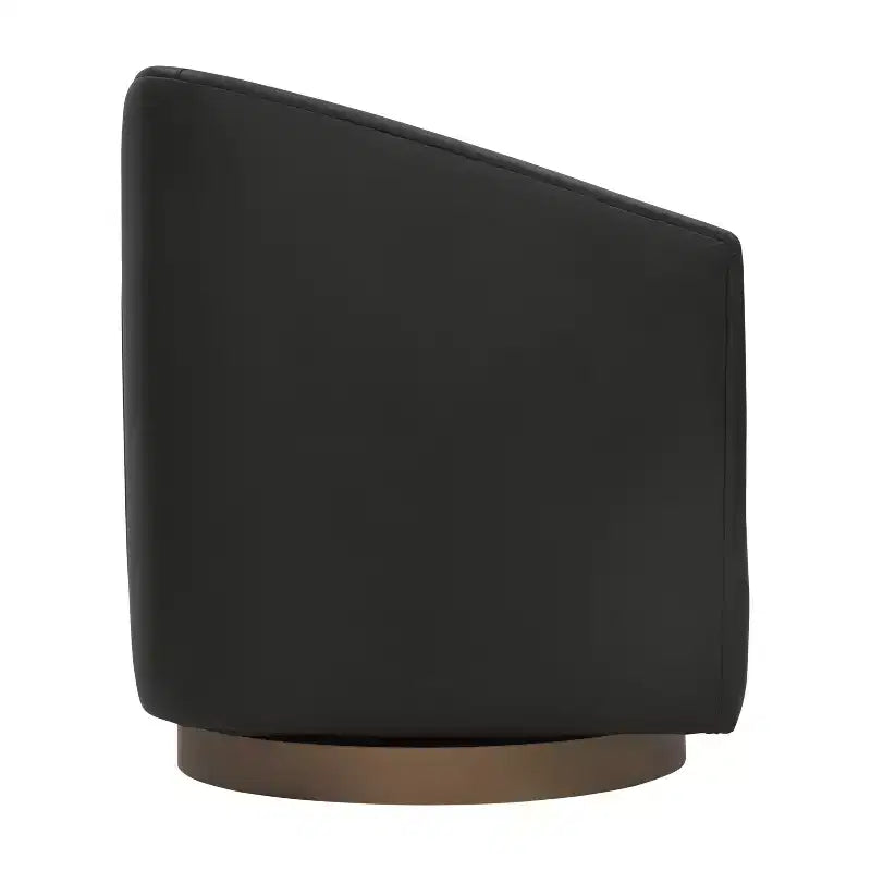 Fauteuil à dossier en tonneau commercial de style club Flash Furniture Dean avec base pivotante en métal à 360 degrés et accoudoirs inclinés
