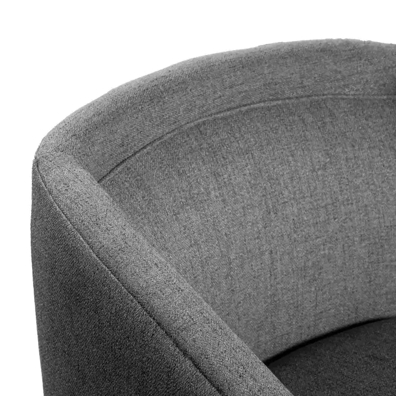 Fauteuil à dossier en tonneau commercial de style club Flash Furniture Dean avec base pivotante en métal à 360 degrés et accoudoirs inclinés