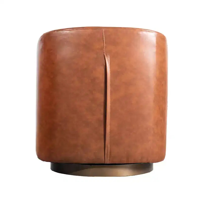 Fauteuil à dossier en tonneau commercial de style club Flash Furniture Dean avec base pivotante en métal à 360 degrés et accoudoirs inclinés