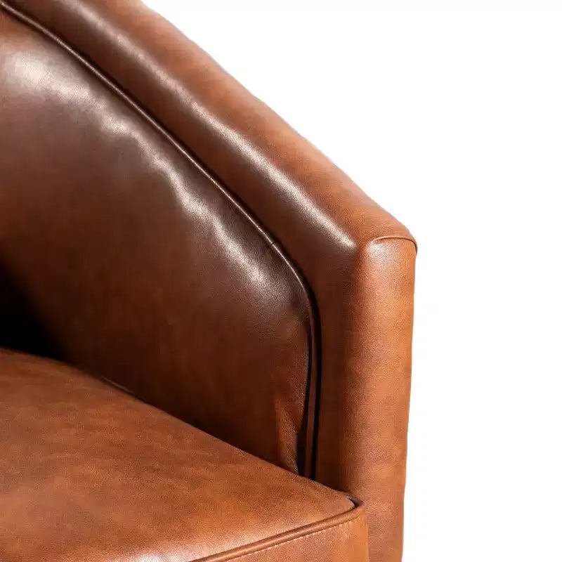 Fauteuil à dossier en tonneau commercial de style club Flash Furniture Dean avec base pivotante en métal à 360 degrés et accoudoirs inclinés