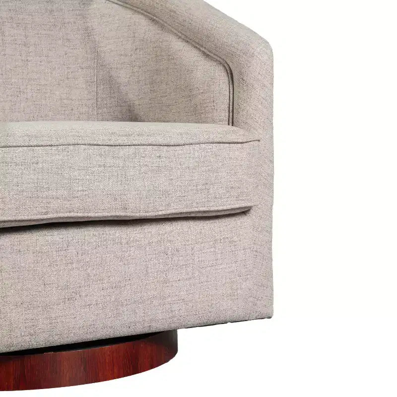 Fauteuil à dossier en tonneau commercial de style club Flash Furniture Dean avec base pivotante en métal à 360 degrés et accoudoirs inclinés