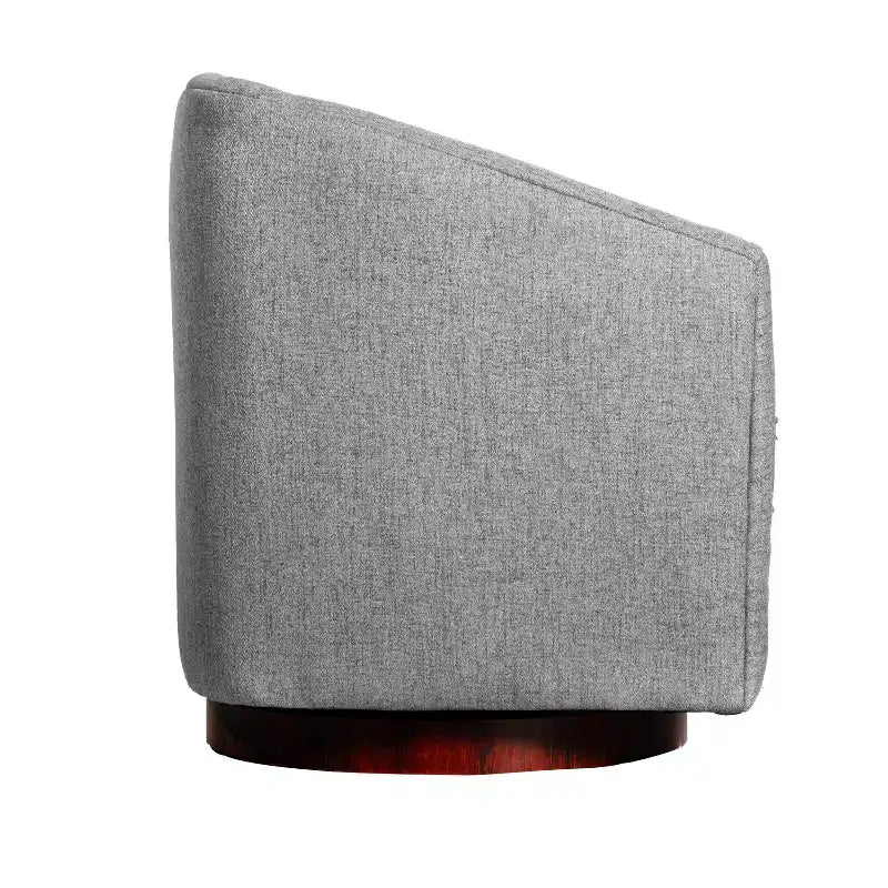 Fauteuil à dossier en tonneau commercial de style club Flash Furniture Dean avec base pivotante en métal à 360 degrés et accoudoirs inclinés