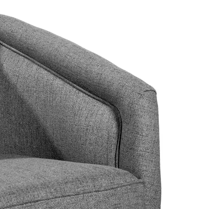 Fauteuil à dossier en tonneau commercial de style club Flash Furniture Dean avec base pivotante en métal à 360 degrés et accoudoirs inclinés