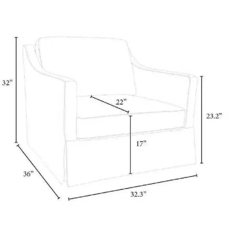 Fauteuil pivotant rembourré Vivian Park - Threshold conçu avec Studio McGee