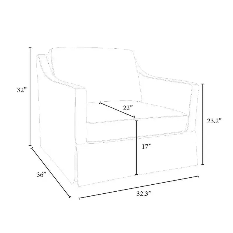 Fauteuil pivotant rembourré Vivian Park - Threshold conçu avec Studio McGee