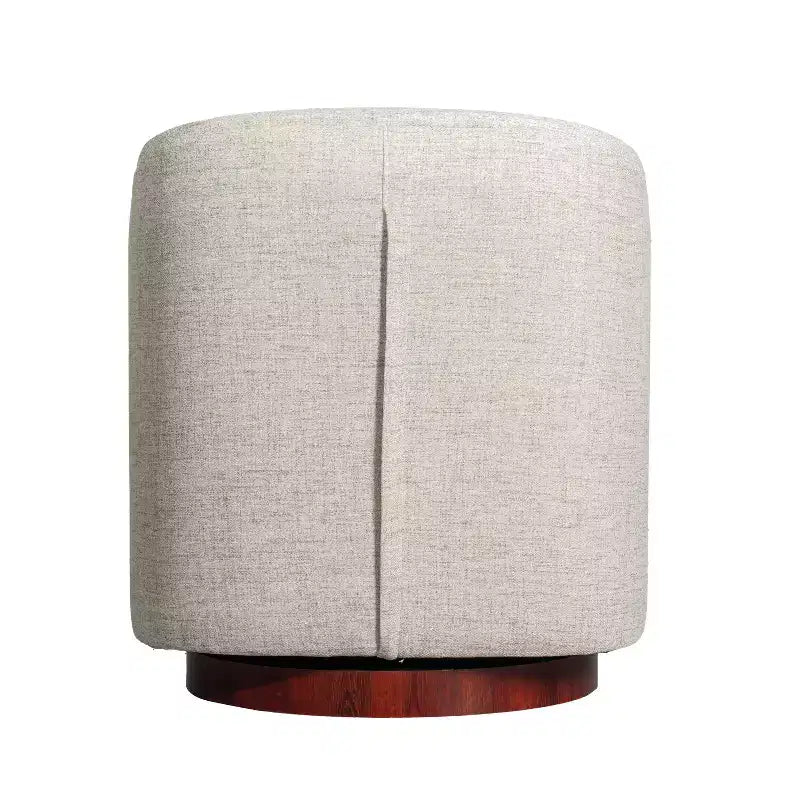 Emma and Oliver Club Style Barrel Accent Chair with 360 Degree Swivel Base and Sloped Armrests