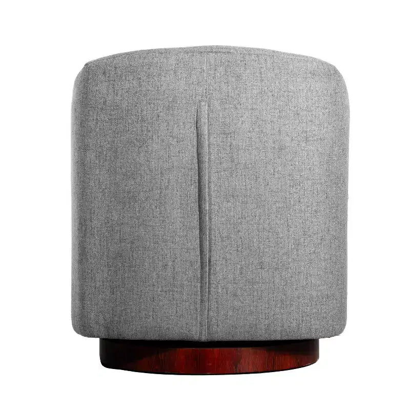 Emma and Oliver Club Style Barrel Accent Chair with 360 Degree Swivel Base and Sloped Armrests