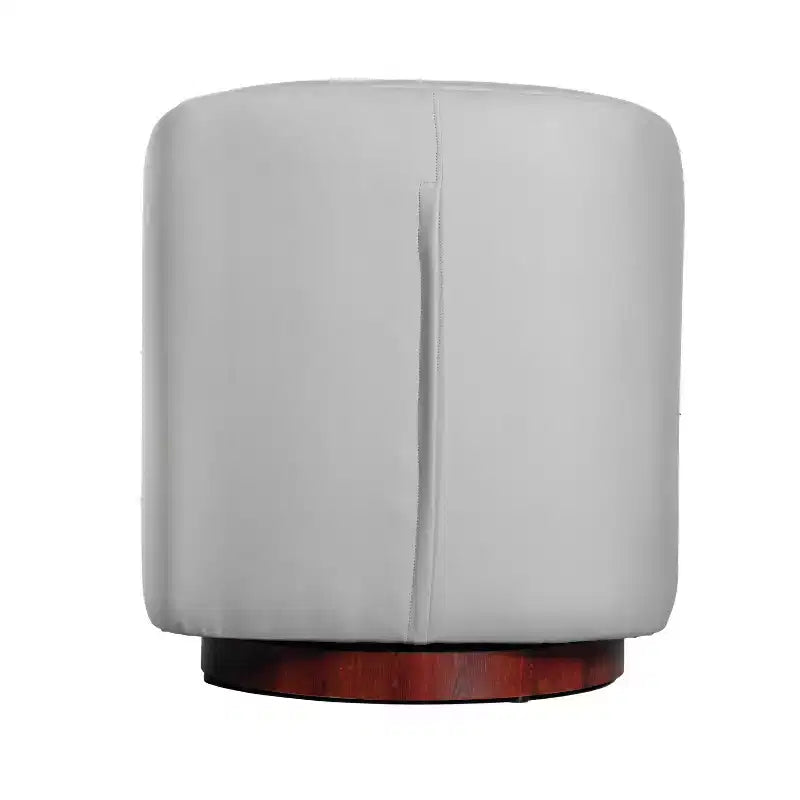 Emma and Oliver Club Style Barrel Accent Chair with 360 Degree Swivel Base and Sloped Armrests