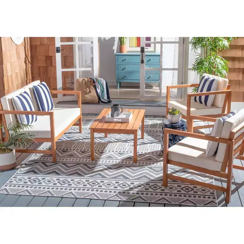 Montez Ensemble de Patio 4 Pièces - Intérieur/Extérieur - PAT7030 - Safavieh