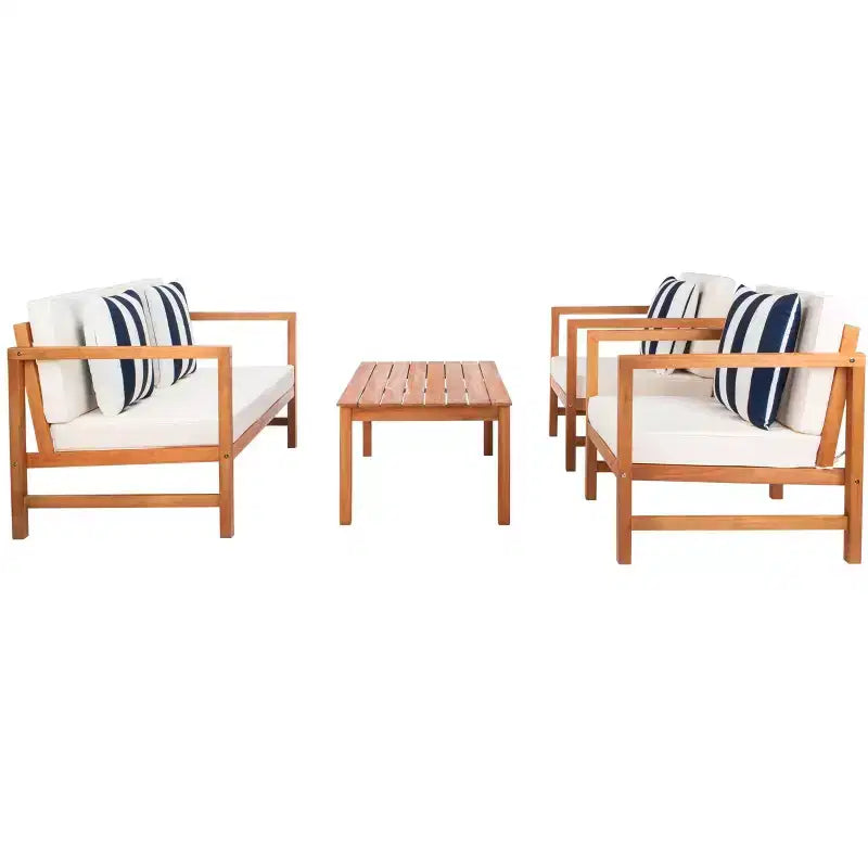 Montez Ensemble de Patio 4 Pièces - Intérieur/Extérieur - PAT7030 - Safavieh