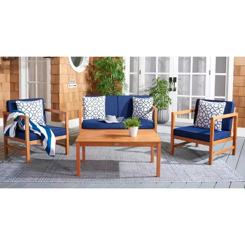 Montez Ensemble de Patio 4 Pièces - Intérieur/Extérieur - PAT7030 - Safavieh