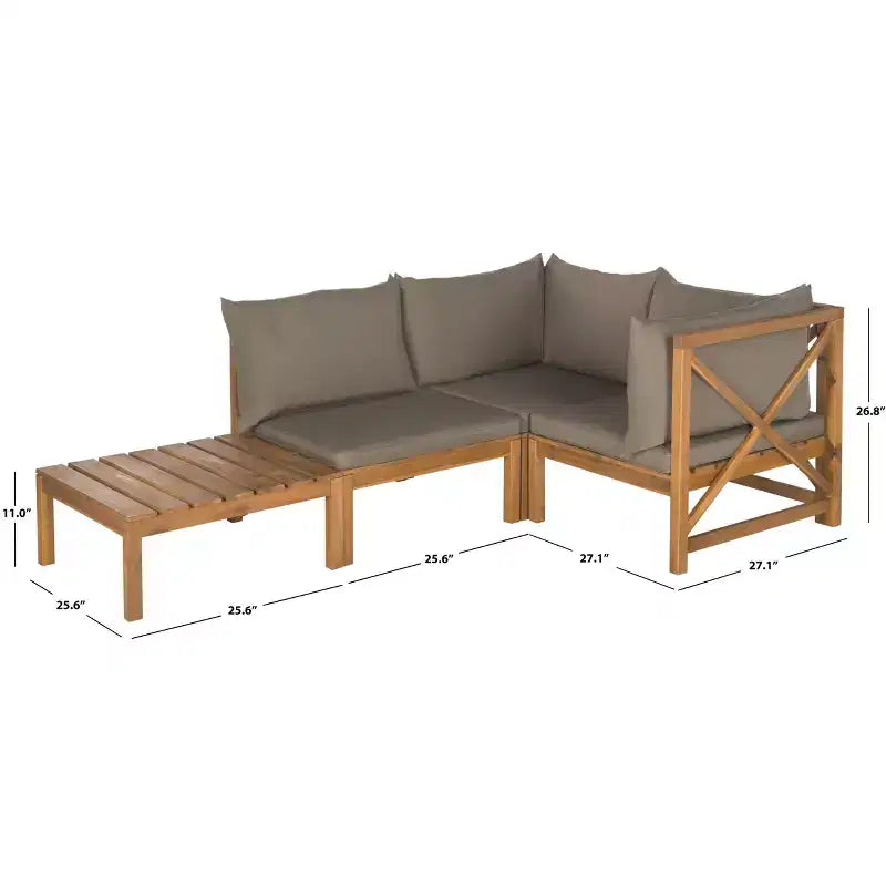 Ensemble de canapés de patio modulaires Lynwood - Intérieur/Extérieur - PAT6713 - Safavieh