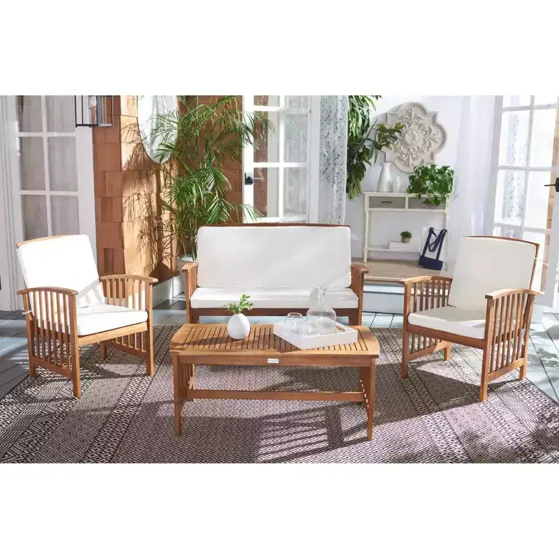 Ensemble de 4 meubles de patio Rocklin - Intérieur/Extérieur - PAT7007 - Safavieh