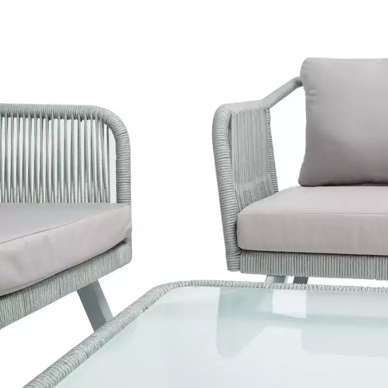 Ensemble de salon 4 pièces en corde Torsla - Intérieur/Extérieur - PAT7520 - Safavieh