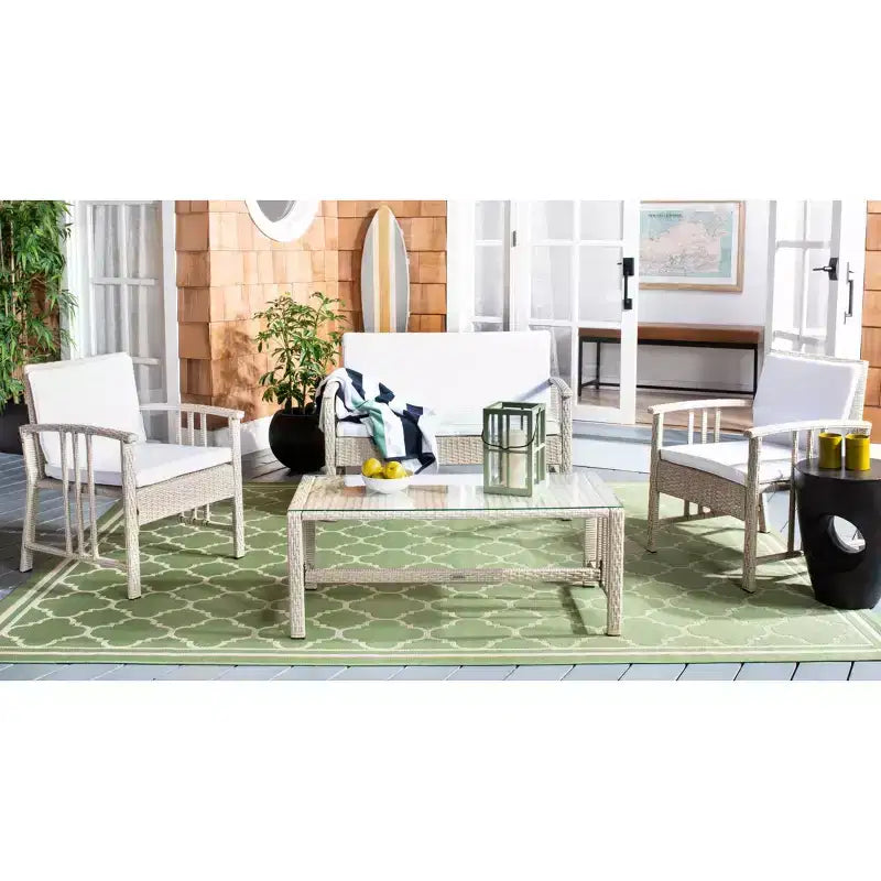 Ensemble de salon Reslor 4 pièces - Intérieur/Extérieur - PAT7713 - Safavieh