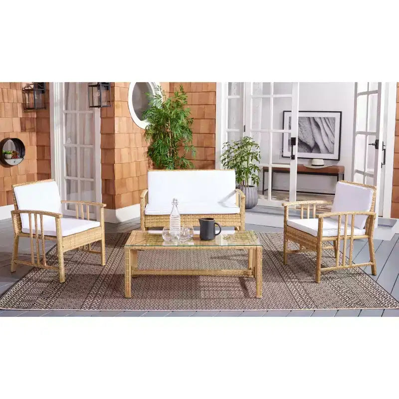 Ensemble de salon Reslor 4 pièces - Intérieur/Extérieur - PAT7713 - Safavieh