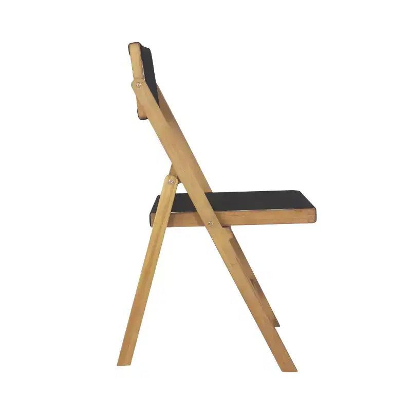JONATHAN Y Olivier Coastal Modern Wood Roped Folding Chair with Adjustable Back