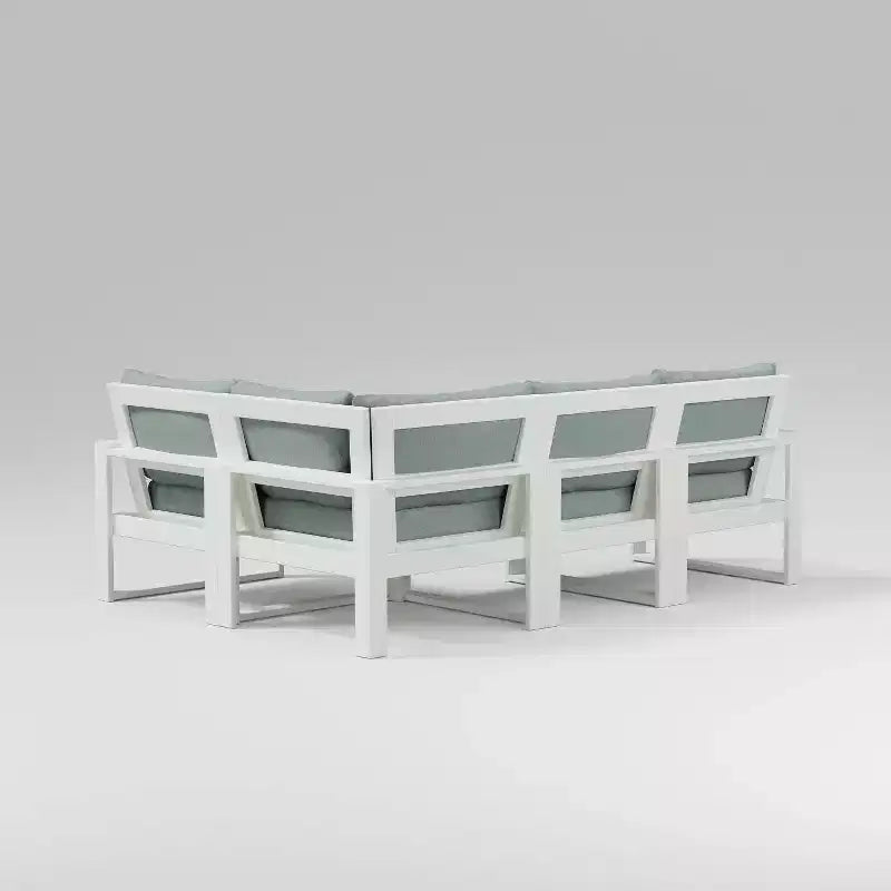 POLYWOOD Canapé sectionnel d'extérieur modulable 4 pièces EDGE avec assise profonde