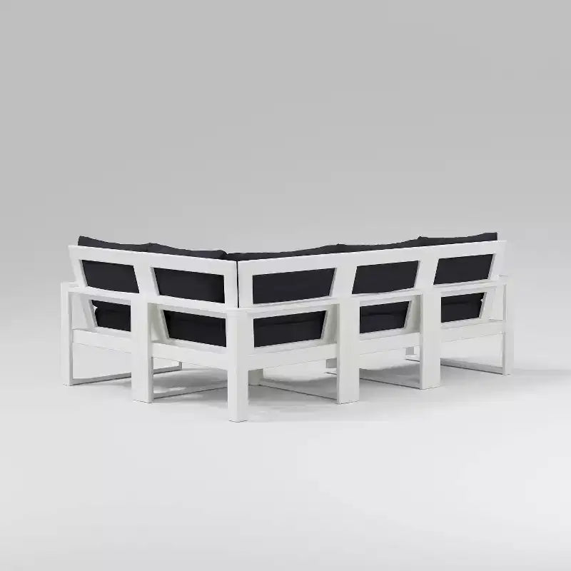 POLYWOOD Canapé sectionnel d'extérieur modulable 4 pièces EDGE avec assise profonde