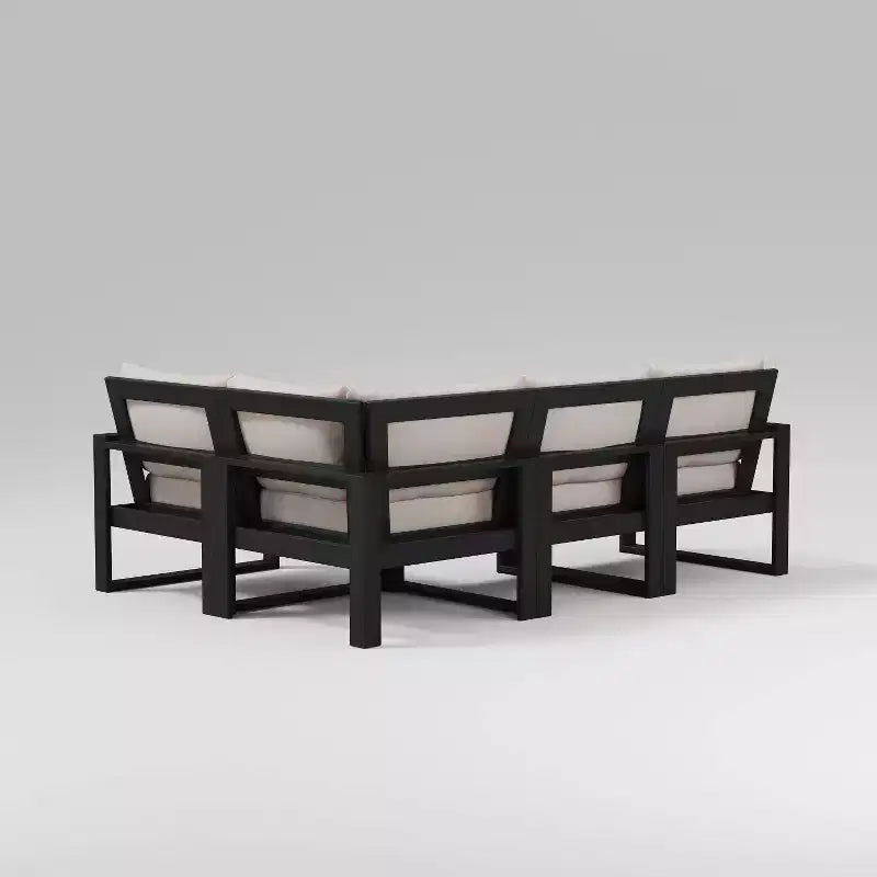 POLYWOOD Canapé sectionnel d'extérieur modulable 4 pièces EDGE avec assise profonde