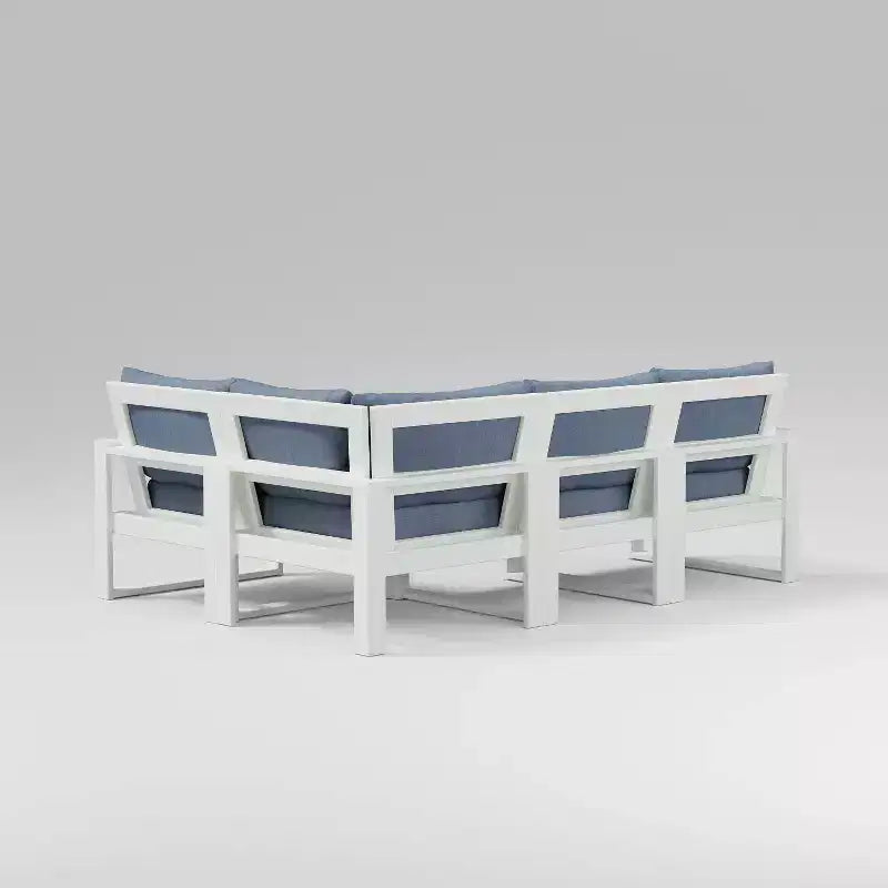 POLYWOOD Canapé sectionnel d'extérieur modulable 4 pièces EDGE avec assise profonde
