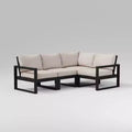 POLYWOOD 4pc EDGE Modular Deep Seating Outdoor Patio Sectional Sofa Furniture Set