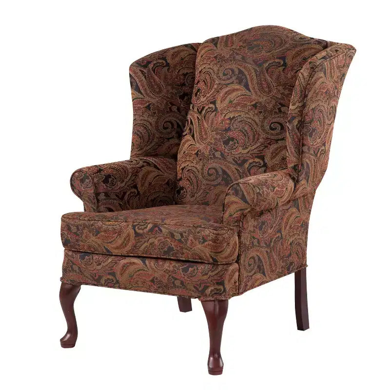 Fauteuil d'appoint traditionnel à oreilles Comfort Pointe Paisley