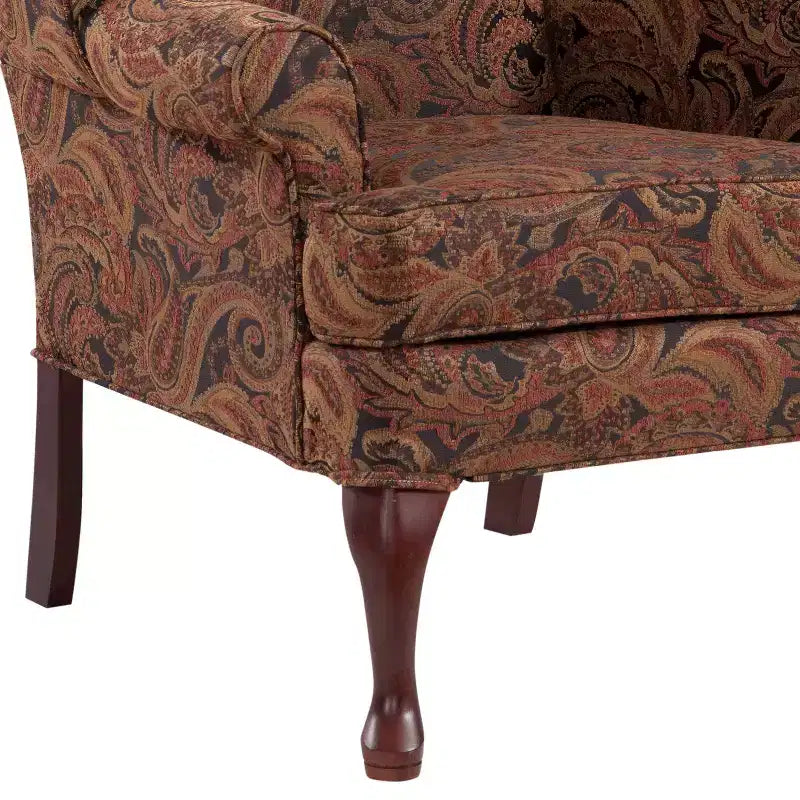 Fauteuil d'appoint traditionnel à oreilles Comfort Pointe Paisley