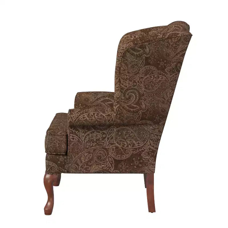 Fauteuil d'appoint traditionnel à oreilles Comfort Pointe Paisley
