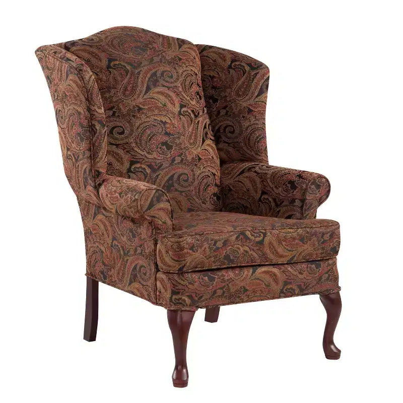 Fauteuil d'appoint traditionnel à oreilles Comfort Pointe Paisley