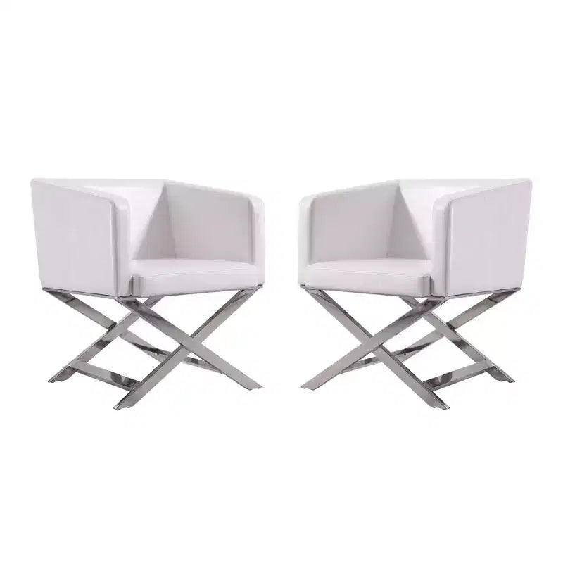 Lot de 2 chaises d'appoint de salon en similicuir Hollywood - Manhattan Comfort