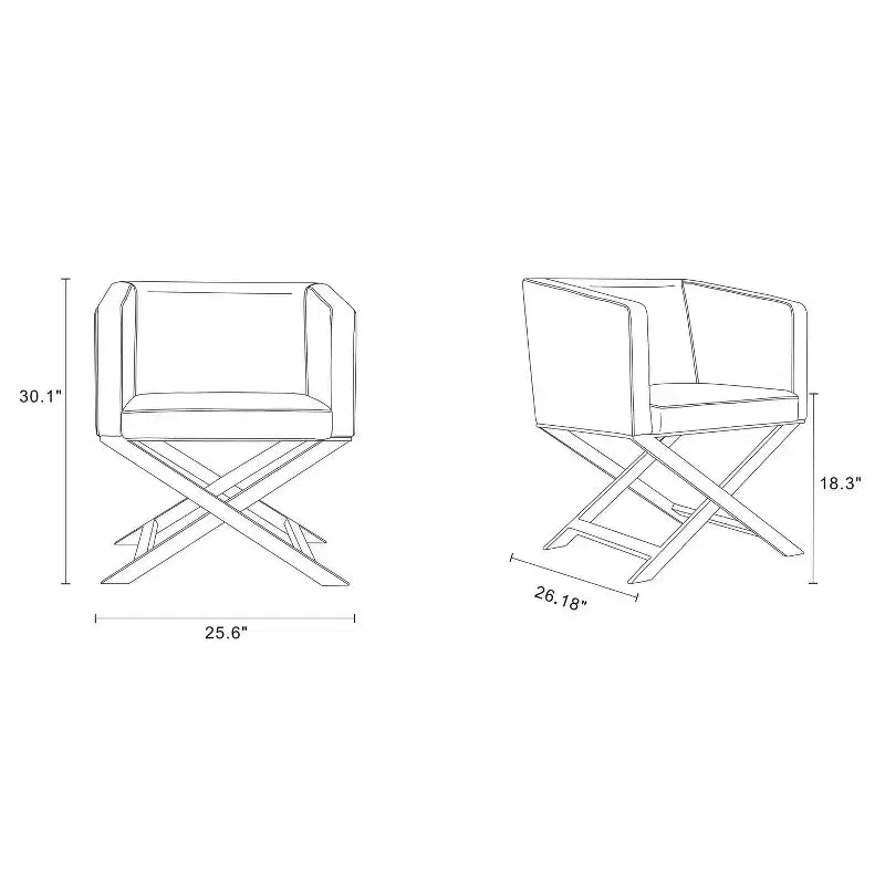 Lot de 2 chaises d'appoint de salon en similicuir Hollywood - Manhattan Comfort