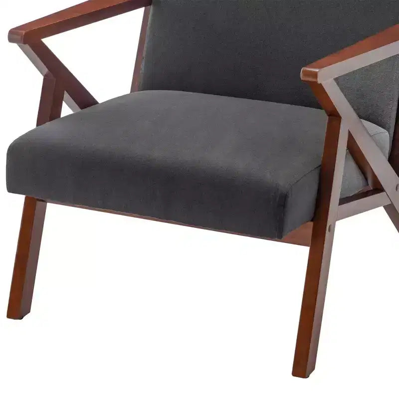 Breighton Home Take a Seat Cliff Mid-Century Modern Accent Lounge Armchair with Ottoman