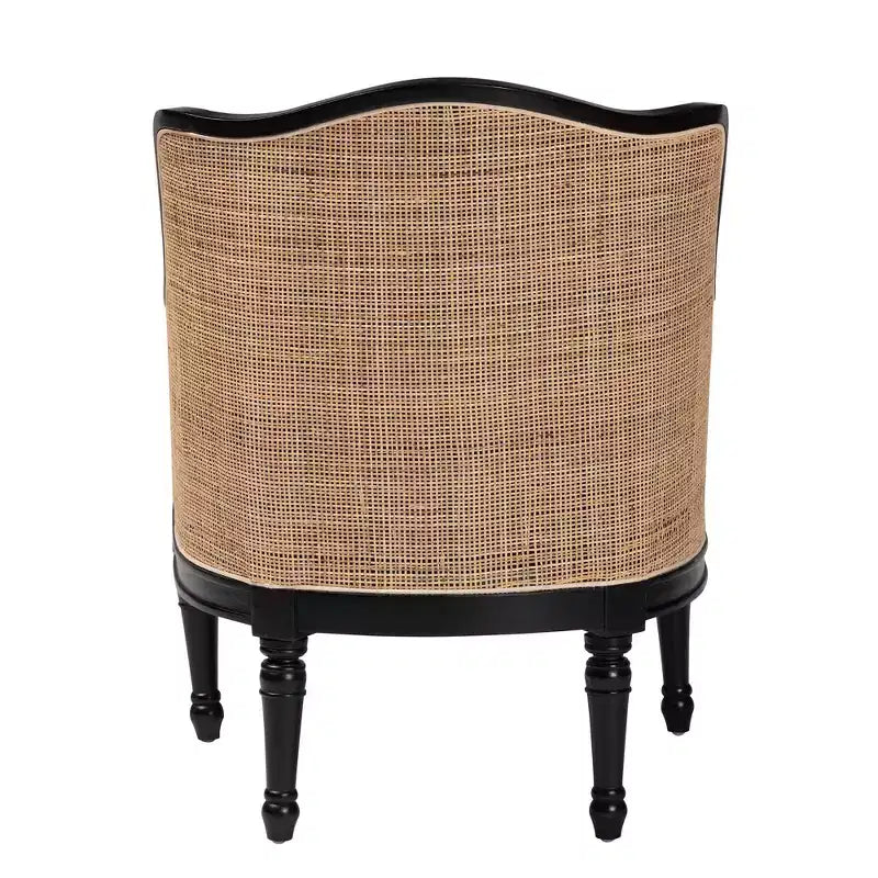 bali & pari Elizette Fabric and Wood Accent Chair