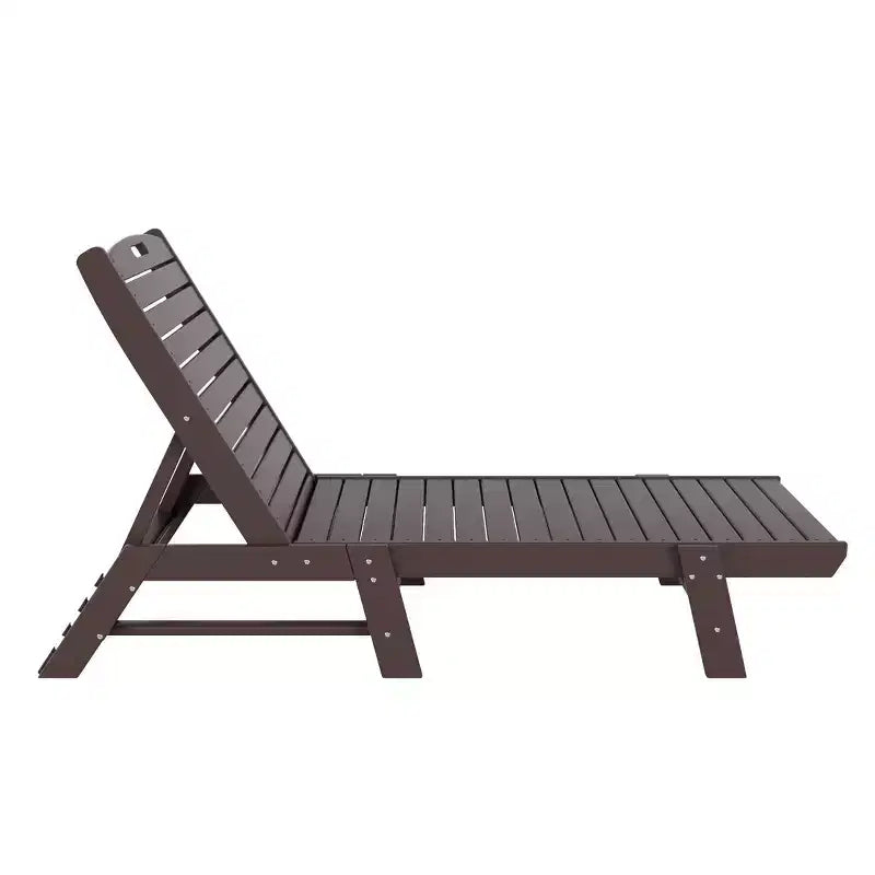 WestinTrends Ensemble de 2 chaises longues de patio en polythène avec table d'appoint