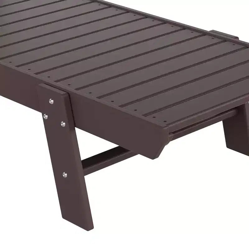 WestinTrends Ensemble de 2 chaises longues de patio en polythène avec table d'appoint