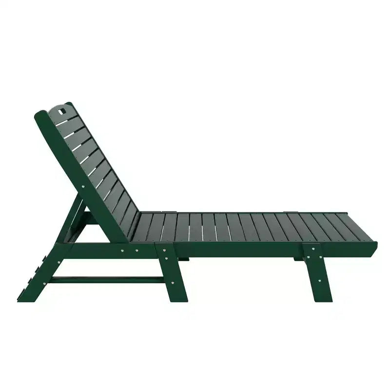 WestinTrends Ensemble de 2 chaises longues de patio en polythène avec table d'appoint