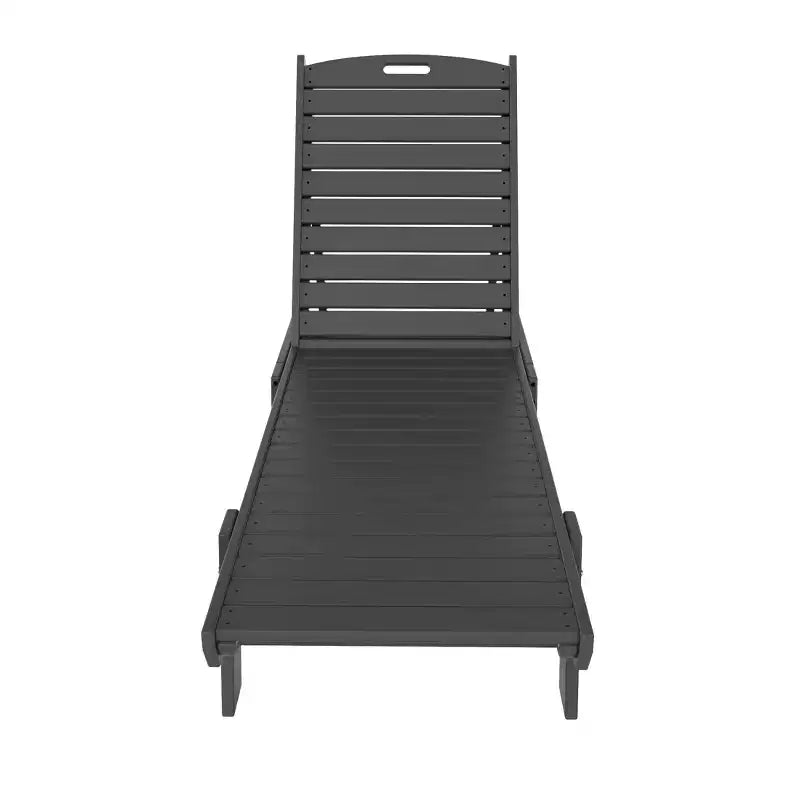 WestinTrends Ensemble de 2 chaises longues de patio en polythène avec table d'appoint