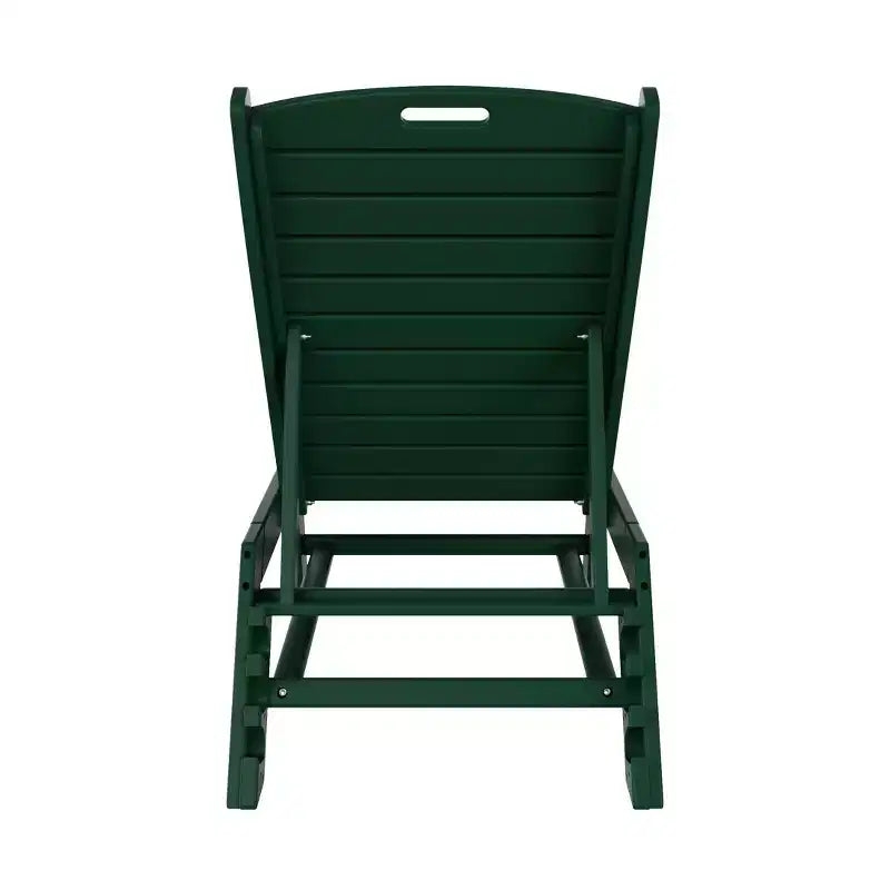 WestinTrends Ensemble de 3 pièces : chaise longue d'extérieur en polyéthylène avec table d'appoint