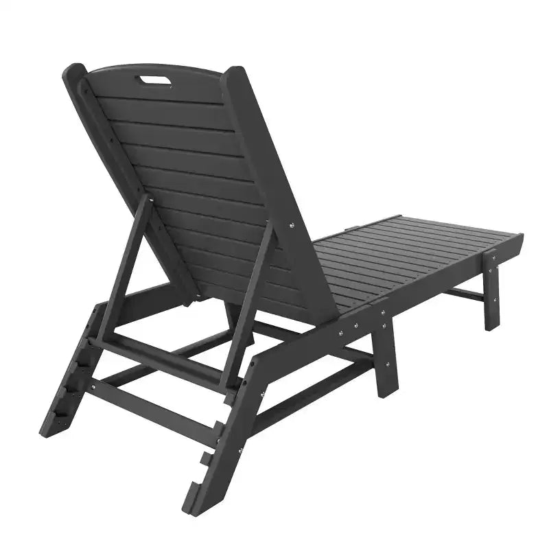 WestinTrends Ensemble de 3 pièces : chaise longue d'extérieur en polyéthylène avec table d'appoint