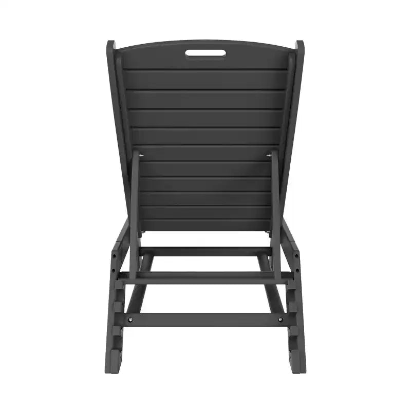 WestinTrends Ensemble de 3 pièces : chaise longue d'extérieur en polyéthylène avec table d'appoint