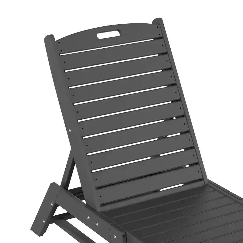 WestinTrends Ensemble de 3 pièces : chaise longue d'extérieur en polyéthylène avec table d'appoint