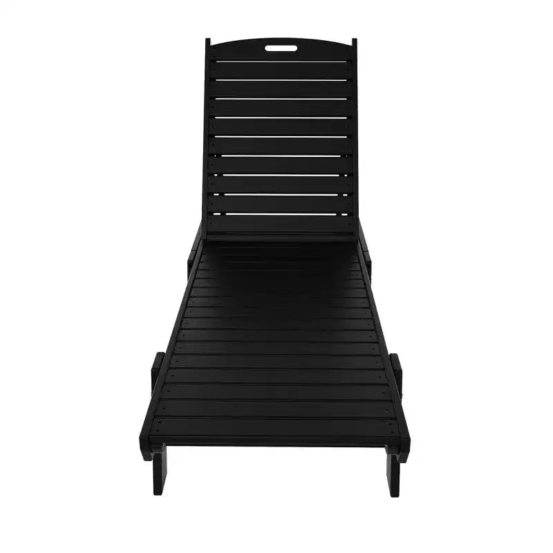 WestinTrends Ensemble de 3 pièces : chaise longue d'extérieur en polyéthylène avec table d'appoint