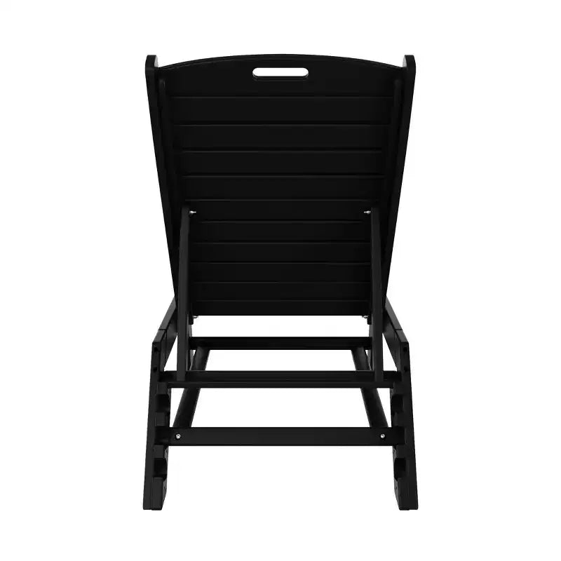 WestinTrends Ensemble de 3 pièces : chaise longue d'extérieur en polyéthylène avec table d'appoint