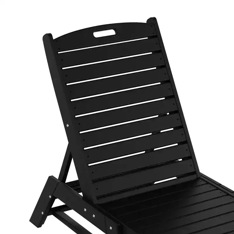 WestinTrends Ensemble de 3 pièces : chaise longue d'extérieur en polyéthylène avec table d'appoint