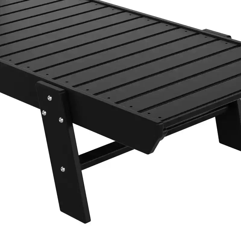 WestinTrends Ensemble de 3 pièces : chaise longue d'extérieur en polyéthylène avec table d'appoint