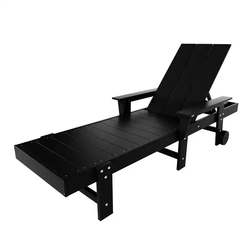 Ensemble de chaises longues inclinables modernes WestinTrends Ashore en polyéthylène avec table d'appoint