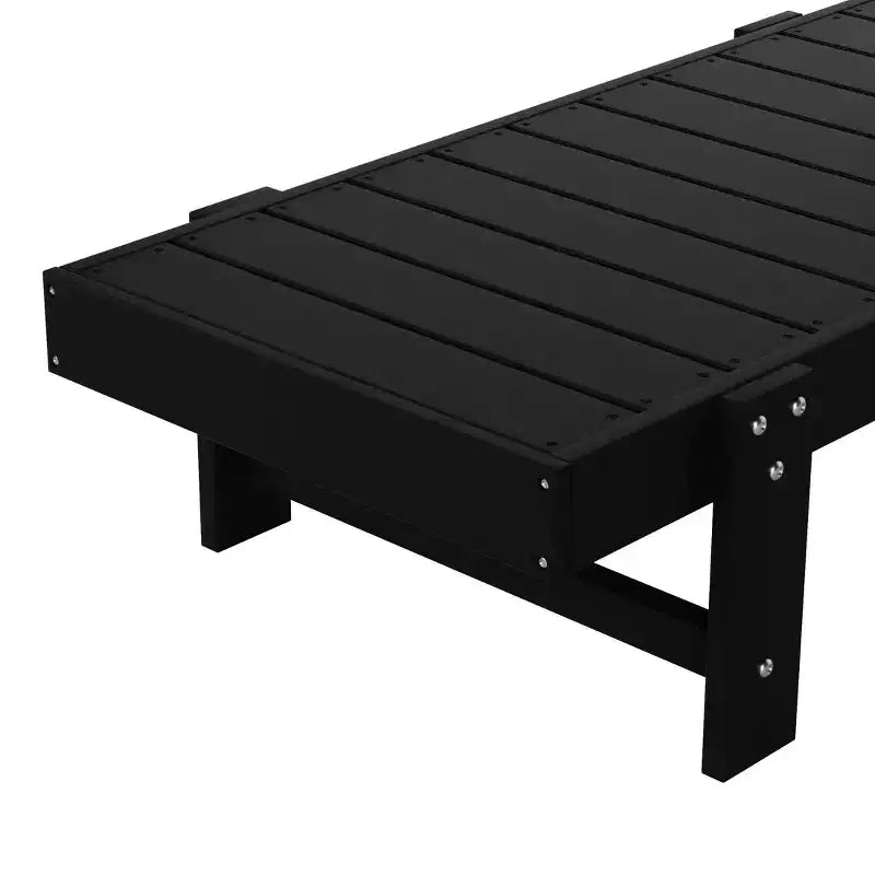 Ensemble de chaises longues inclinables modernes WestinTrends Ashore en polyéthylène avec table d'appoint