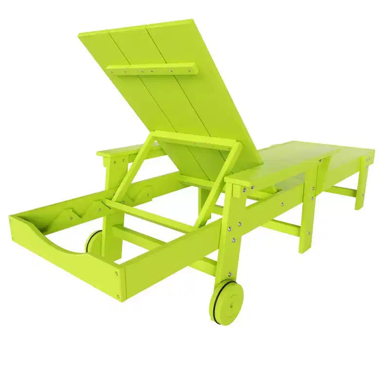 Ensemble de chaises longues inclinables modernes WestinTrends Ashore en polyéthylène avec table d'appoint