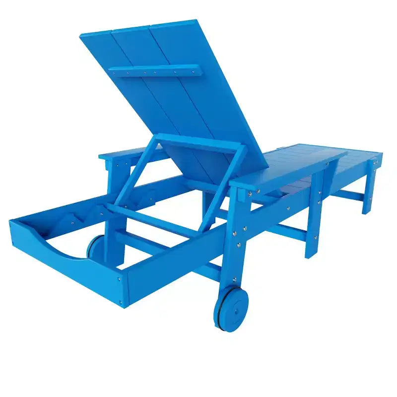 Ensemble de chaises longues inclinables modernes WestinTrends Ashore en polyéthylène avec table d'appoint